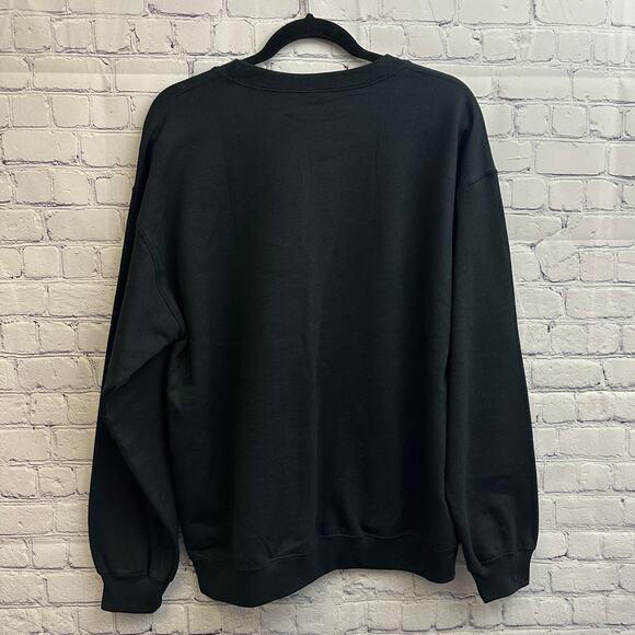 Mud & Mascara Black Crewneck Sweatshirt Bun Sunglasses Leopard Print SxS ORV - Picture 2 of 4